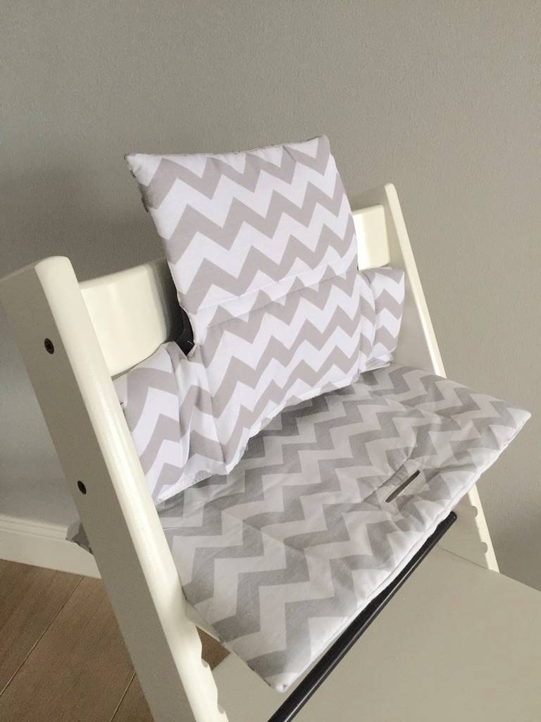 Highchair Cushion Chevron Grey For Stokke Tripp Trapp Puckdaddy Highchair Cushion Chevron Grey For Stokke Tripp
