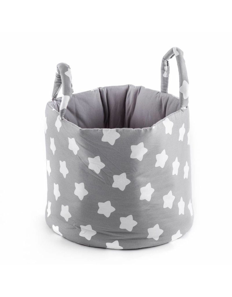Nursery Storage Basket Stars Grey Puckdaddy Furniture Nursery Storage Basket Stars