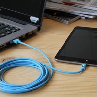 3 meter lange iPhone 5 / 6 / 7 lightning kabel – Blauw