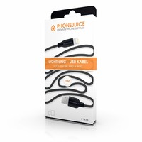 3 meter lange iPhone 5 / 6 / 7 lightning kabel – Zwart