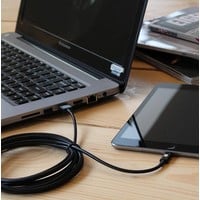 3 meter lange iPhone 5 / 6 / 7 lightning kabel – Zwart