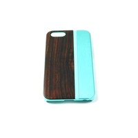 ALWO Case - Padauk/Blauw - iPhone 5(s)(se)
