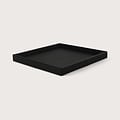 Exclusive leather tray smooth Dark brown L60 W60 H6