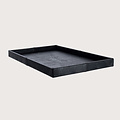 Exclusive leather tray croco print Black L50 W80 H6