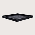 Exclusive leather tray croco print Black L80 W80 H6