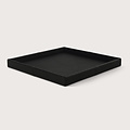Exclusive leather tray smooth Dark brown L80 W80 H6