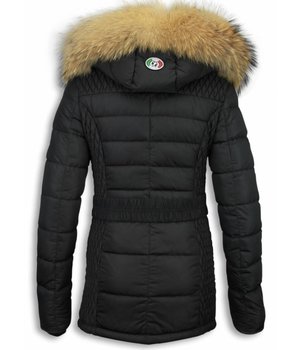 Gentile Bellini Parkas Mujer Wooly Long De Invierno Negro - textil Parkas  Mujer 209,99 €