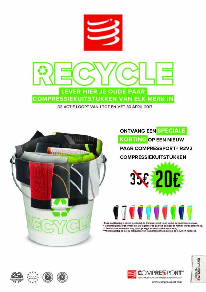 Recycle Actie! Compressport tubes voor maar 20 euro.