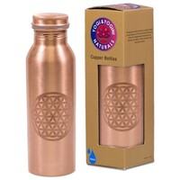Koperen drinkfles Bloem des Levens geëtst (750ml)