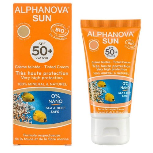 Alphanova Sun Bio Getinte Zonnebrandcreme Gezicht Medium SPF50 Alphanova Sun Bio Getinte Zonnebrandcreme Gezicht Medium SPF50