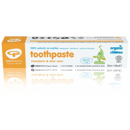Green People Natuurlijke Kindertandpasta Mandarin & Aloe Vera Zonder Fluoride Green People Natuurlijke Kindertandpasta Mandarin & Aloe Vera Zonder Fluoride