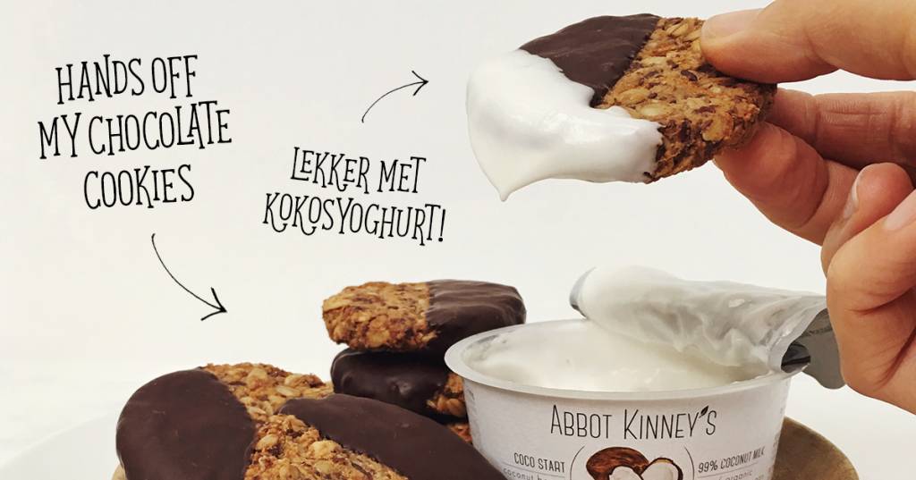 RECEPT: Hands Off My Chocolate dipped granola cookies met Abbot Kinney's Coco Start