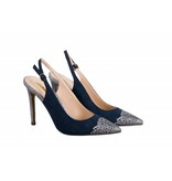Glamour ET428  Glamour Suede Sling-backs