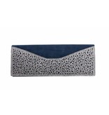 Glamour ET428B Navy/Silver Suede Bag