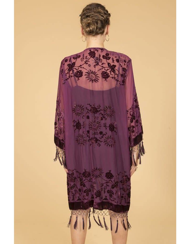 Jay Ley DVRSM285A Silk Devore Floral Jacket