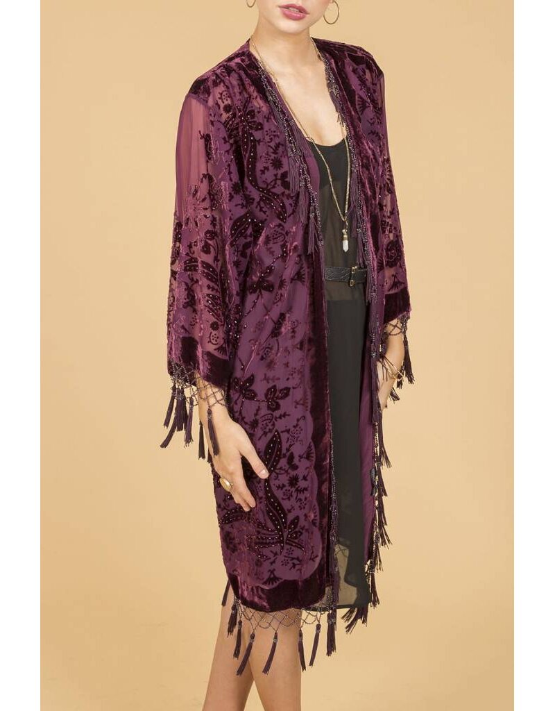 Jay Ley DVRSM285A Silk Devore Floral Jacket