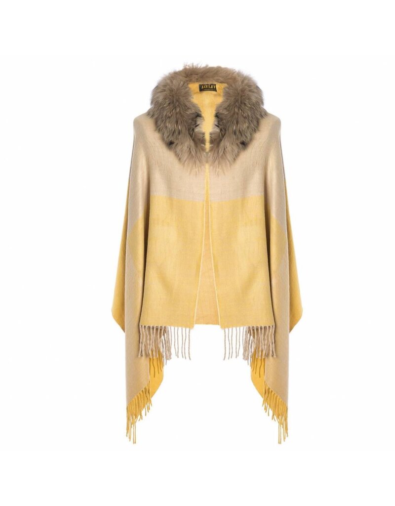Jay Ley WFHP49A Cashmere blend Fox Fur Cape