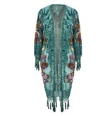 Jay Ley DVRJP285A Long patterned Silk Devore Jacket