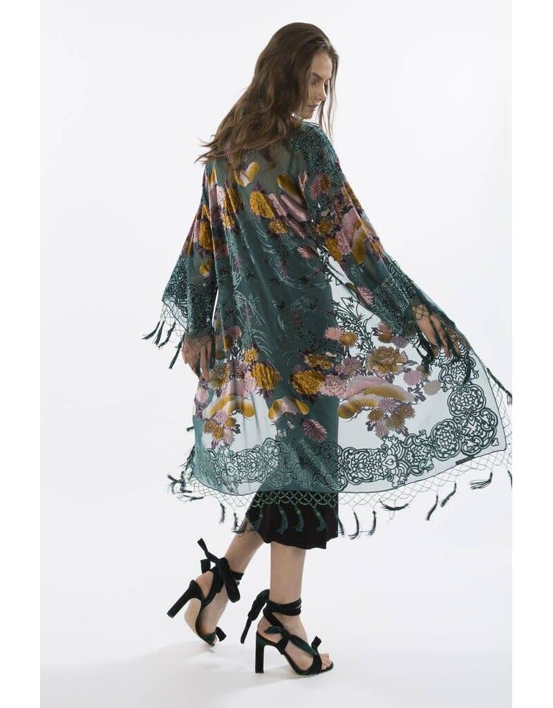 Jay Ley DVRJP285A Long patterned Silk Devore Jacket