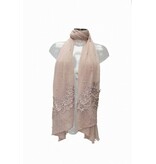 Kelly Craig Ke1704040-1 Mink Flower/Pearl Scarf