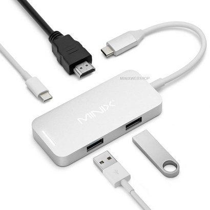 MINIX NEO C MINI USB-C Multiport Adapter met HDMI