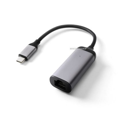 MINIX NEO C-E USB-C naar Gigabit Ethernet Adapter Space Gray