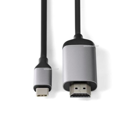 MINIX NEO C-4K USB-C to 4k @ 60Hz HDMI Cable Space Gray