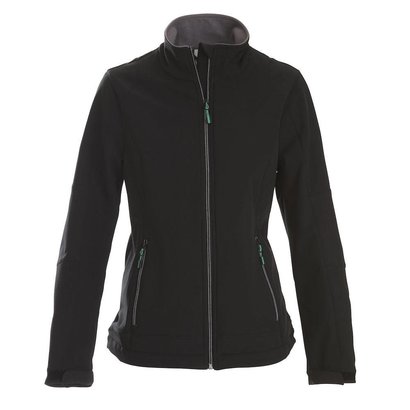 Geocaching Softshell jacket dames zwart