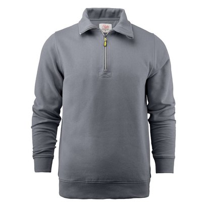 Geocaching Sweater met rits heren staalgrijs