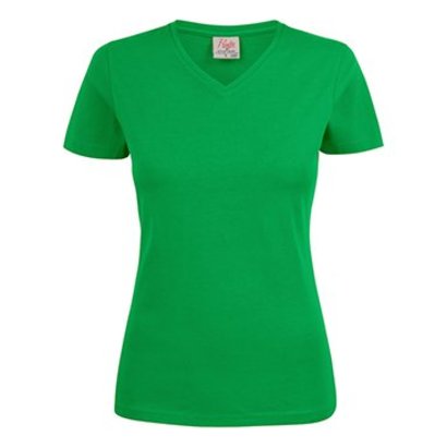 Geocaching v-neck t-shirt dames frisgroen