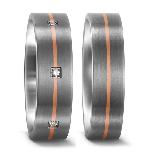 TitanFactory Titanium trouwringen 51660/51674 TitanFactory Titanium trouwringen 51660/51674
