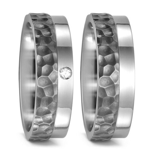 TitanFactory Titanium trouwringen 52445/52446 TitanFactory Titanium trouwringen 52445/52446