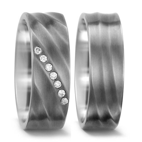 TitanFactory Titanium trouwringen 52343/52359 TitanFactory Titanium trouwringen 52343/52359