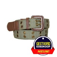 Gürtel grün mit durchgehender Lochreihe