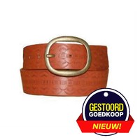 Gürtel Cognac mit runder Schnalle