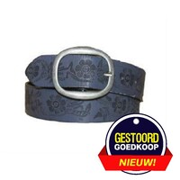 Gürtel blau mit runder Schnalle