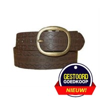 Gürtel braun mit runder Schnalle