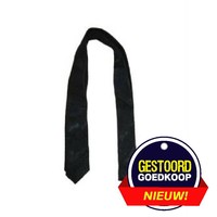 Krawatte schmal schwarz mit Rosenmotiv