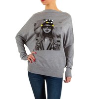 Frauen Pullover von Moewy Gr. eine Größe - grau
