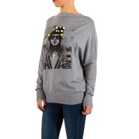 Frauen Pullover von Moewy Gr. eine Größe - grau