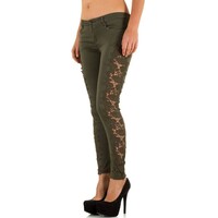 Damen Jeans von Laulia khaki