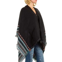 Damen poncho one size von Best Fashion - schwarz
