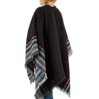 Damen poncho one size von Best Fashion - schwarz