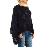 Poncho pour femme de Best Fashion taille unique - bleu