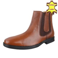 Herren Leder Stiefeletten von COOLWALK - hellbraun