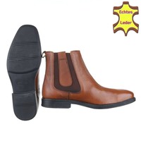 Herren Leder Stiefeletten von COOLWALK - hellbraun