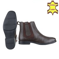 Herren Leder Stiefeletten von COOLWALK - dunkelbraun