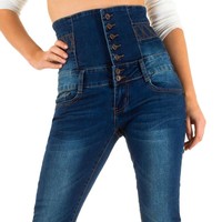 Hoge dames Jeans - Blauw