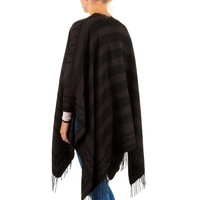 Dames Poncho van Best Fashion one size - Bruin