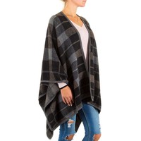 Damen Poncho von Best Fashion Gr. one size - black
